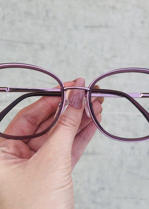 oticagriss oculos de grau em metal quadrado roxo 232