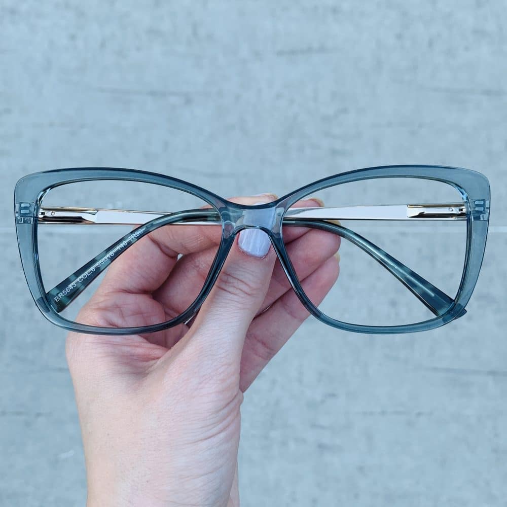 oticagriss oculos de grau quadrado azul 242