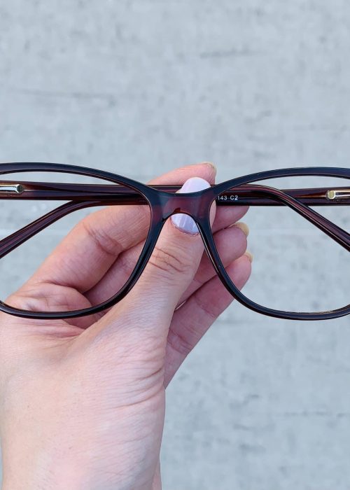 oticagriss oculos de grau quadrado marrom 234