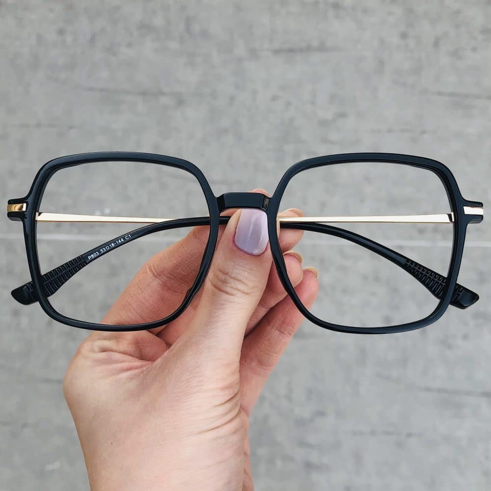 oticagriss oculos de grau quadrado preto 208