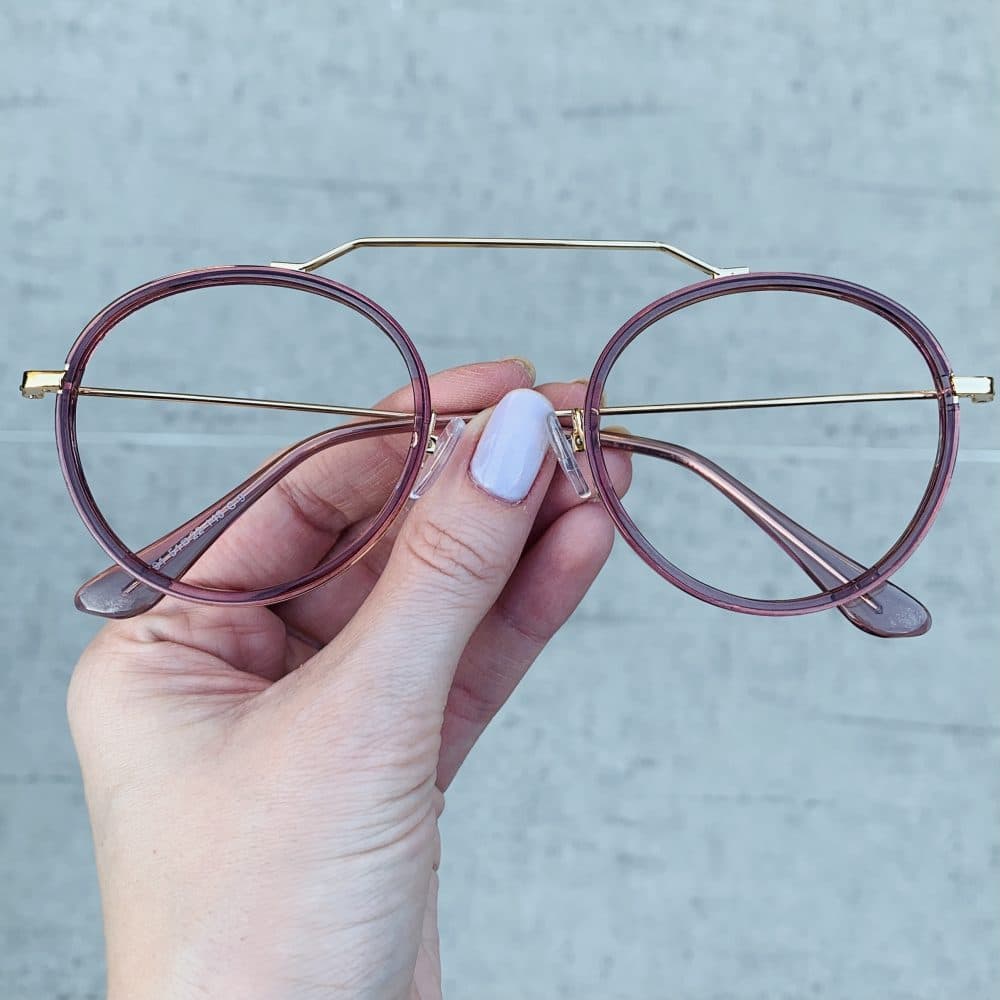 oticagriss oculos de grau aviador redondo 243 rose 1