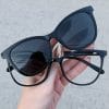 oticagriss oculos clip on 2 em 1 gatinho em acetato preto 248 oticagriss oculos clip on 2 em 1 gatinho em acetato preto 248