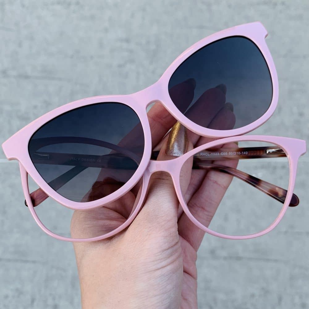 oticagriss oculos clip on 2 em 1 gatinho em acetato rosa 248 oticagriss oculos clip on 2 em 1 gatinho em acetato rosa 248