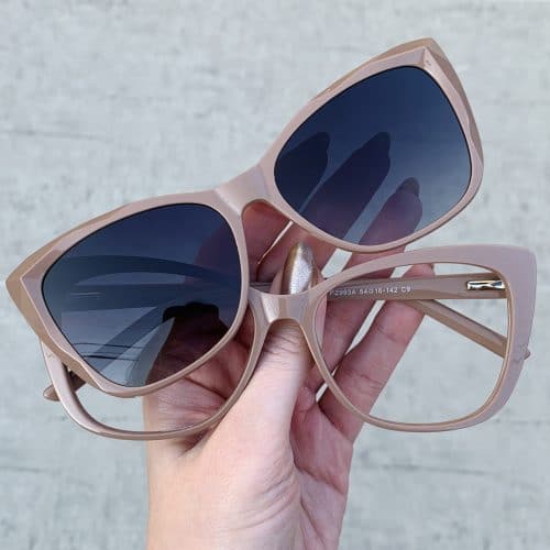 oticagriss oculos clip on 2 em 1 gatinho nude 244