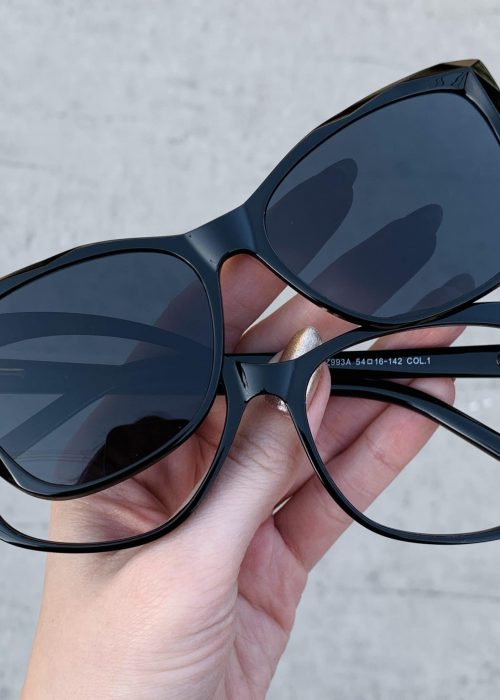 oticagriss oculos clip on 2 em 1 gatinho preto 244