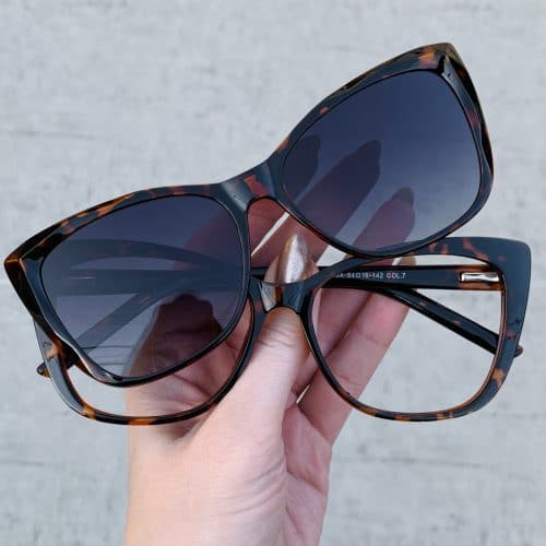 oticagriss oculos clip on 2 em 1 gatinho tartaruga 244