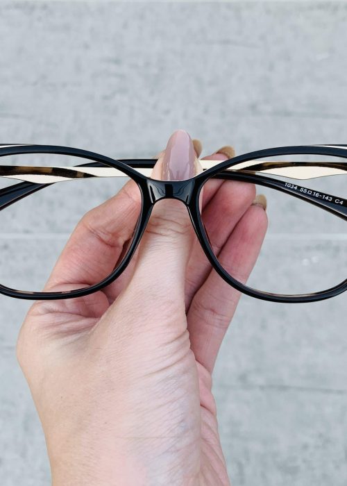 oticagriss oculos de grau gatinho preto com tartaruga 250