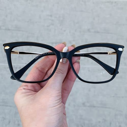 oticagriss oculos de grau retangular em acetato preto 246