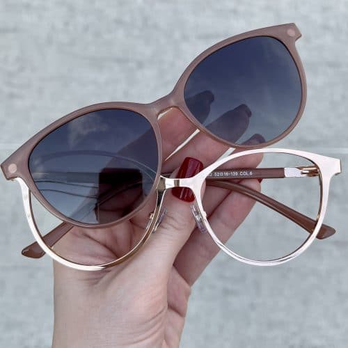 oticagriss oculos clip on 2 em 1 gatinho rosa 260 5