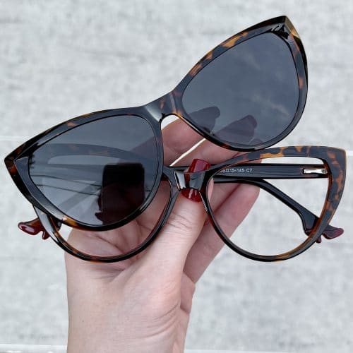 oticagriss oculos clip on 2 em 1 gatinho tartaruga 257 7