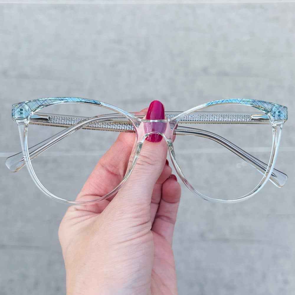 oticagriss oculos de grau gatinho azul com transparente 254 oticagriss oculos de grau gatinho azul com transparente 254