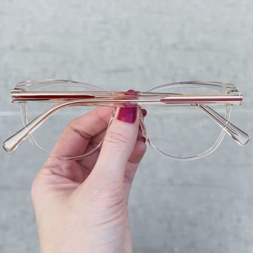 oticagriss oculos de grau gatinho dourado transparente 255 1
