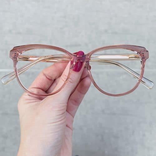 oticagriss oculos de grau gatinho marrom transparente 255
