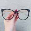 oticagriss oculos de grau gatinho preto 254