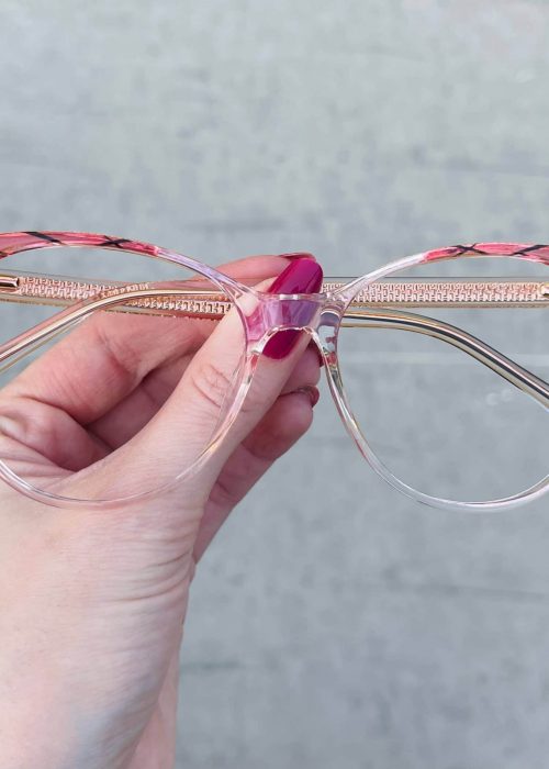 oticagriss oculos de grau gatinho rosa com transparente 254