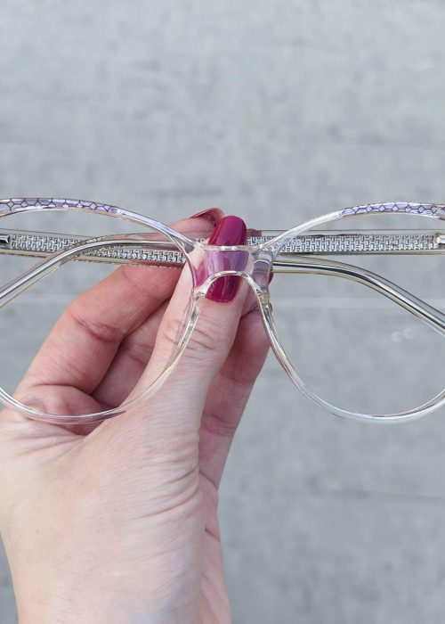 oticagriss oculos de grau gatinho roxo com transparente 254