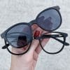 oticagriss oculos clip on 2 em 1 em acetato gatinho preto 264 oticagriss oculos clip on 2 em 1 em acetato gatinho preto 264