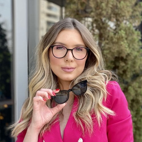 oticagriss oculos clip on 2 em 1 em acetato gatinho preto 264 4