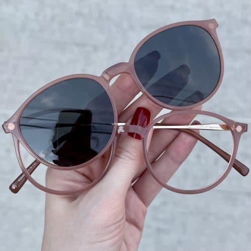 oticagriss oculos clip on 2 em 1 redondo rose 267 2