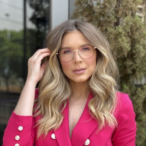 oticagriss oculos de grau em metal gatinho preto com dourado 265 3