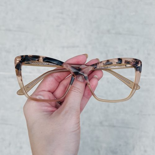 oticagriss oculos de grau gatinho em acetato tartaruga e nude 195 lentes de grau