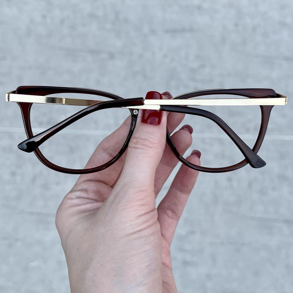 oticagriss oculos de grau gatinho marrom 262 5