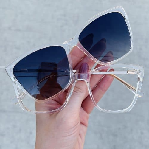 oticagriss oculos clip on 2 em 1 gatinho transparente 271 5