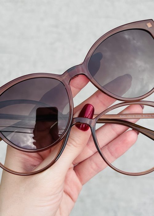 oticagriss oculos clip on 2 em 1 gatinho marrom 281