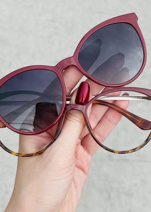oticagriss oculos clip on 2 em 1 gatinho marsala com tartaruga 281 2