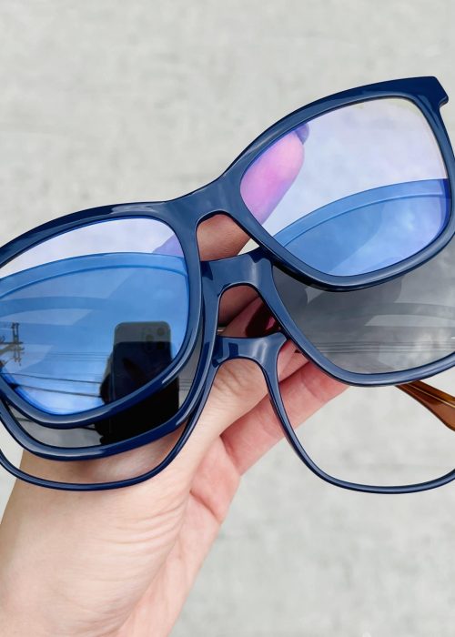 oticagriss oculos clip on 3 em 1 quadrado azul 277 7