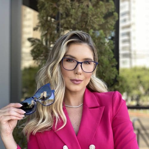 oticagriss oculos clip on 3 em 1 quadrado azul 277 8
