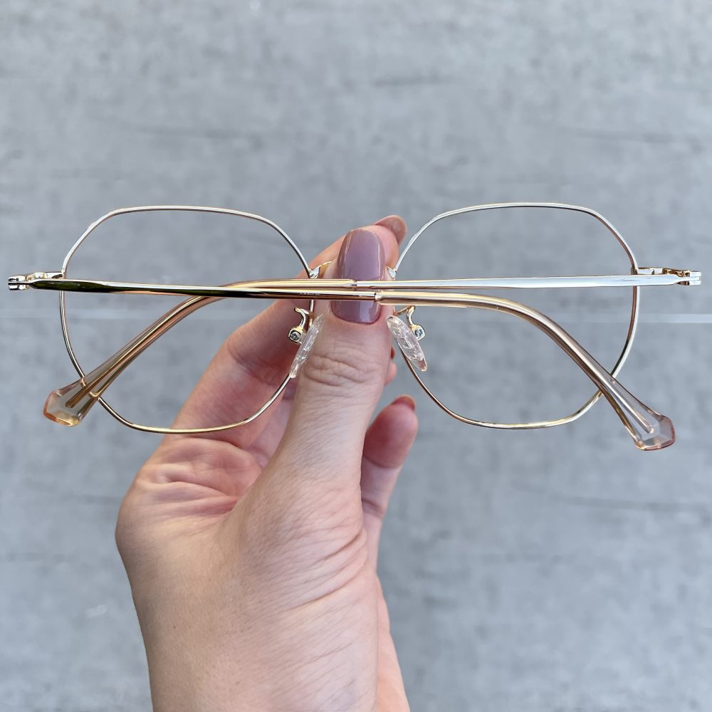 Óculos de Grau Quadrado Dourado 276