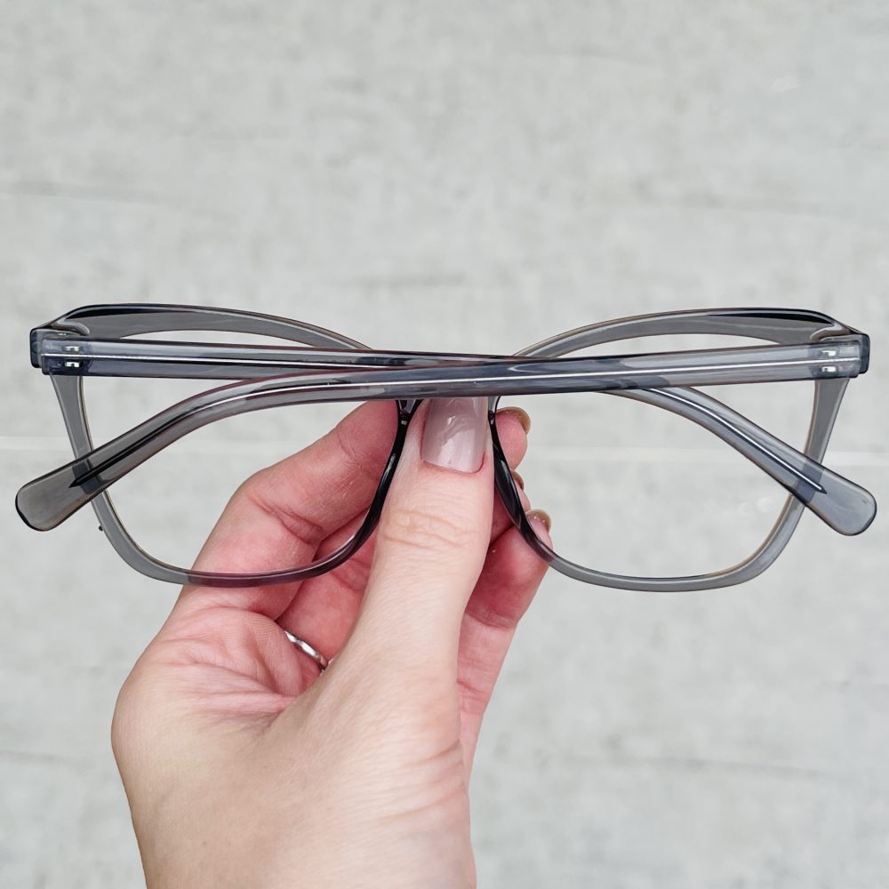 Óculos de Grau Gatinho Cinza 296 com Lentes Anti-blue