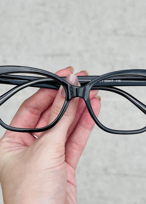 Óculos de Grau Gatinho Preto 298 com Lentes Anti-blue