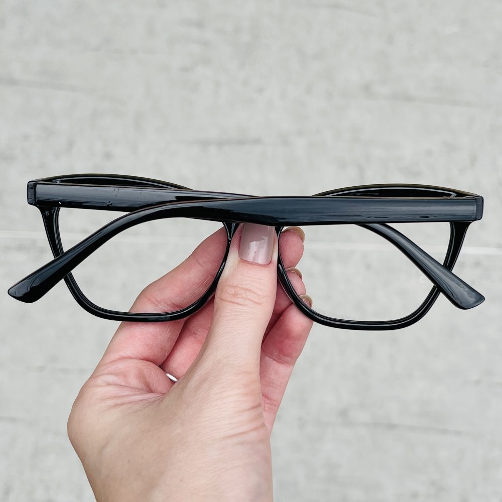 Óculos de Grau Gatinho Preto 298 com Lentes Anti-blue