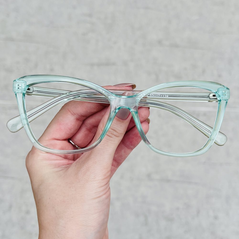 Óculos de Grau Feminino Gatinho Verde 303 Óculos de Grau Feminino Gatinho Verde 303