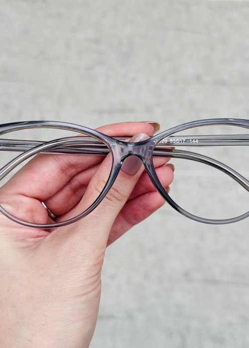 Óculos de Grau Gatinho Cinza 297 com Lentes Anti-blue