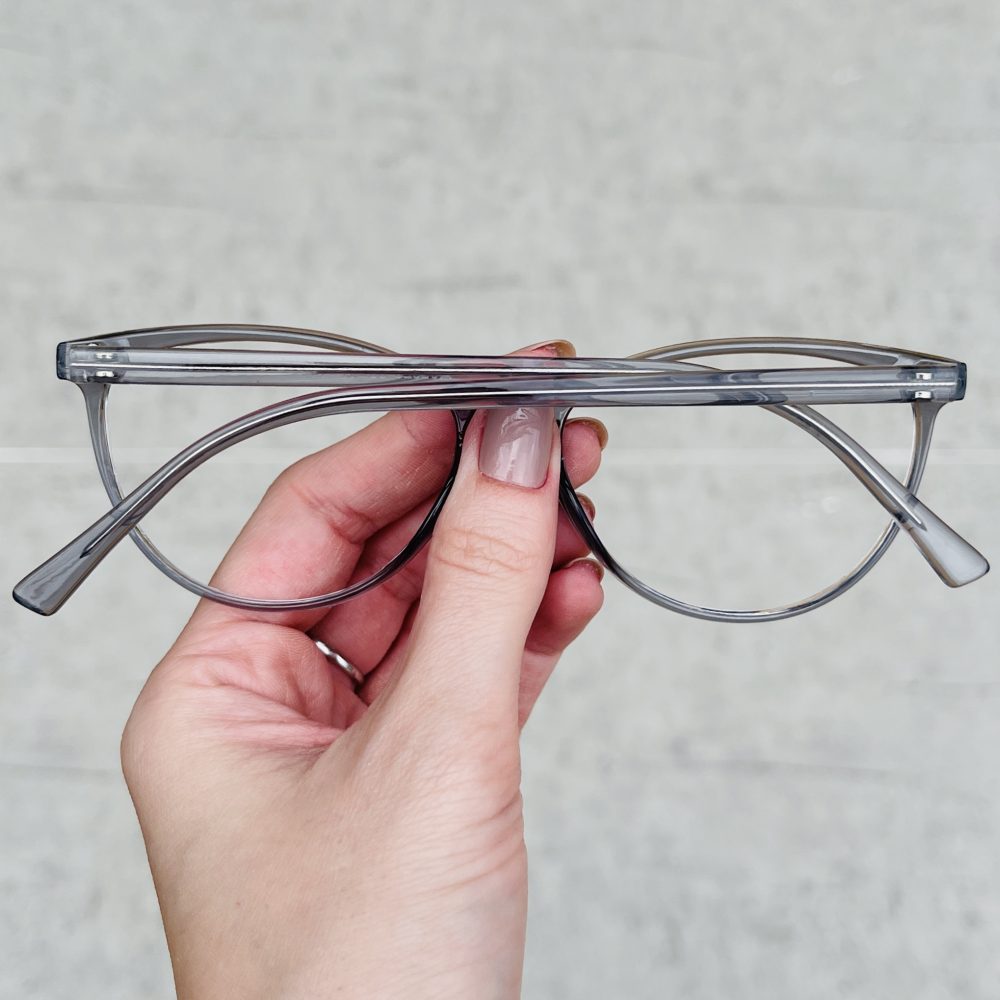 Óculos de Grau Gatinho Cinza 297 com Lentes Anti-blue