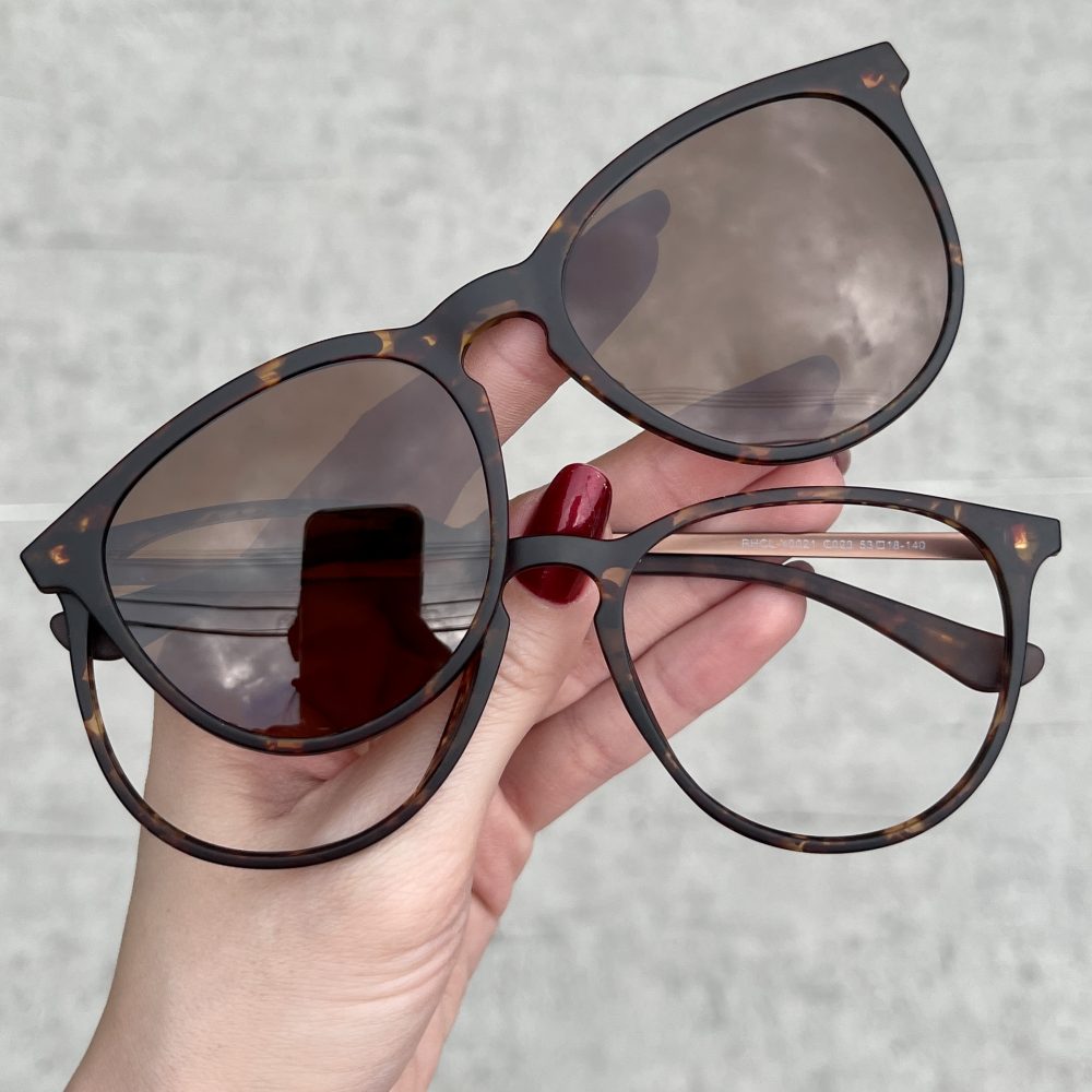 Óculos Clip On 2 em 1 Gatinho Tartaruga 290