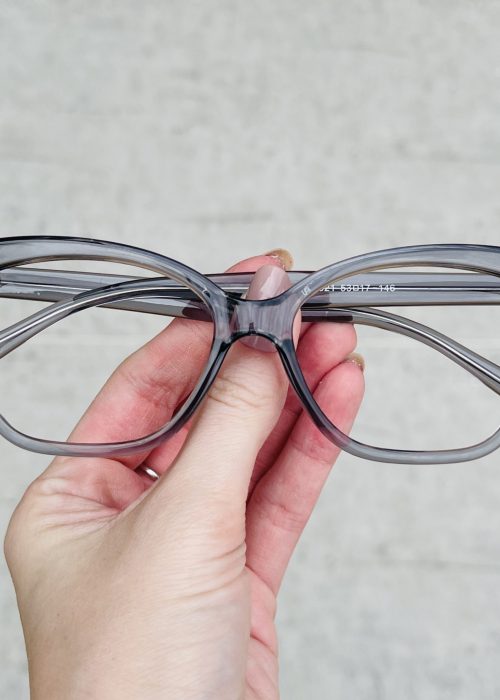 Óculos de Grau Gatinho Cinza 298 com Lentes Anti-blue