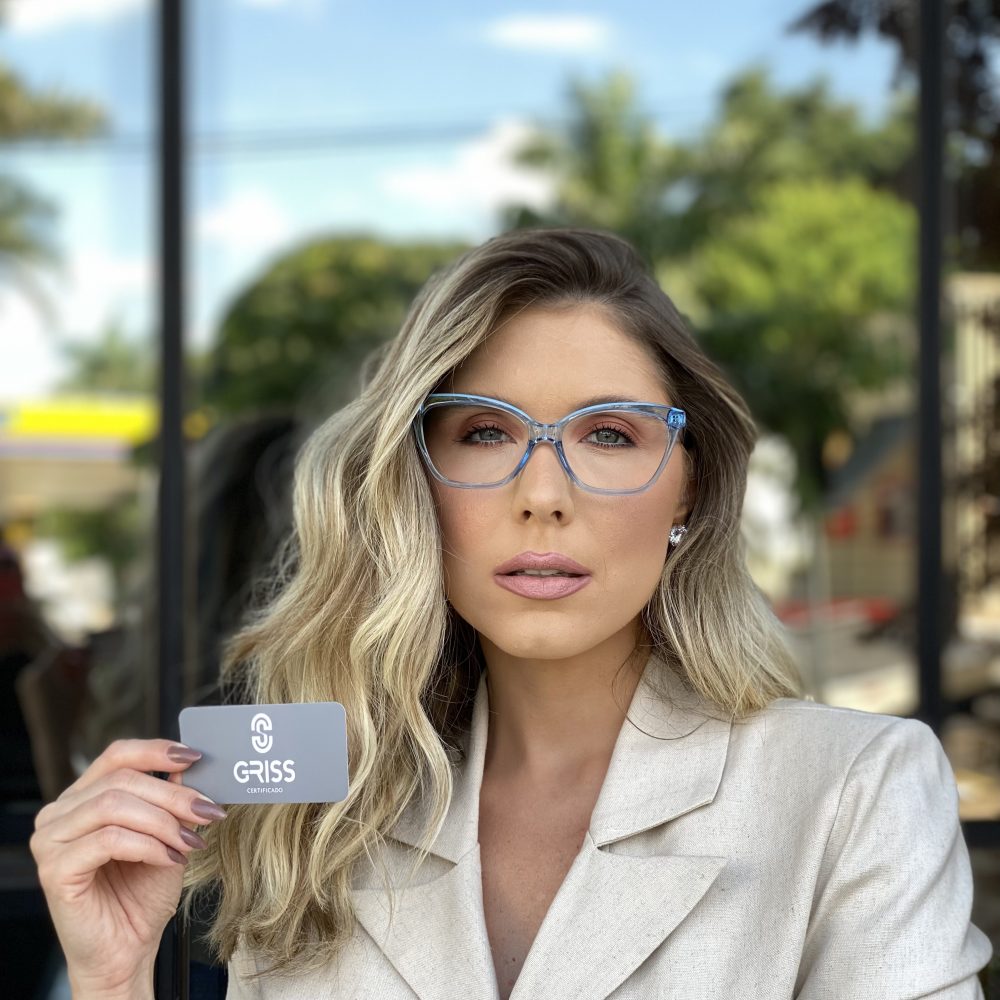 Óculos de Grau Gatinho Azul 298 com Lentes Anti-blue