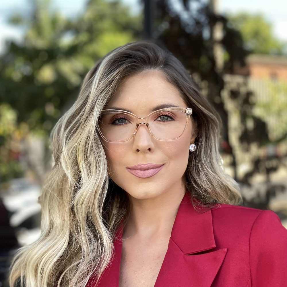 Óculos de Grau Gatinho Dourado Transparente 298 com Lentes Anti-blue