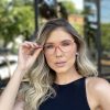 oticagriss oculos de grau gatinho rose 297 com lentes anti blue