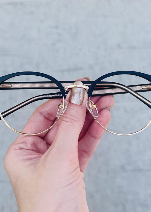 oticagriss oculos de grau redondo em metal preto com dourado 300 2