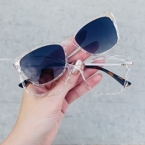 oticagriss oculos 2 em 1 clip on redondo grafite 263 39