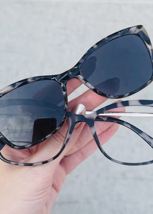 oticagriss oculos 2 em 1 clip on redondo grafite 263 42