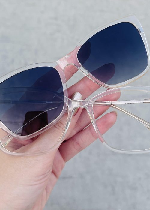 oticagriss oculos 2 em 1 clip on redondo grafite 263 61