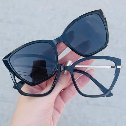 oticagriss oculos clip on 2 em 1 gatinho preto 304 2
