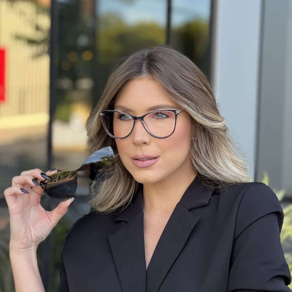 oticagriss oculos clip on 2 em 1 gatinho preto 308 oticagriss oculos clip on 2 em 1 gatinho preto 308