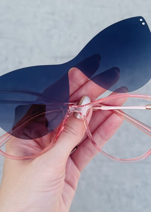 oticagriss oculos clip on 2 em 1 gatinho rosa 308 2